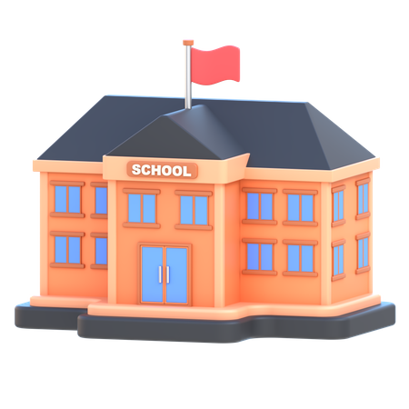 Edifício escolar  3D Icon