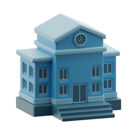 Edifício escolar  3D Icon