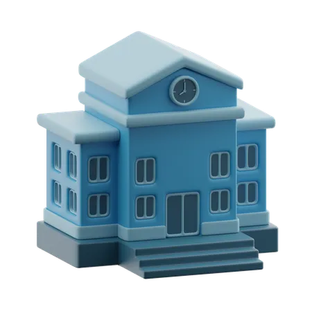 Edifício escolar  3D Icon