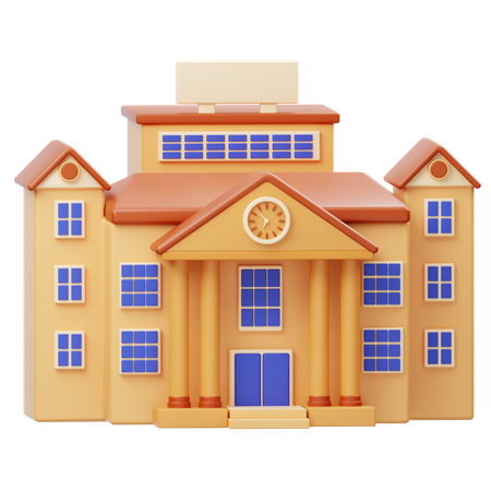 Edifício escolar  3D Icon