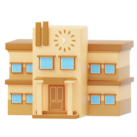 Edifício escolar  3D Icon