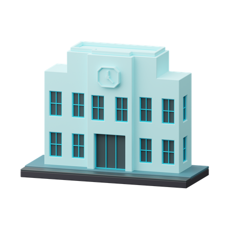 Edifício escolar  3D Icon