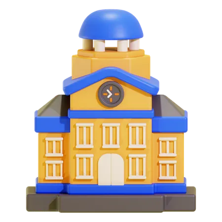 Edifício escolar  3D Icon