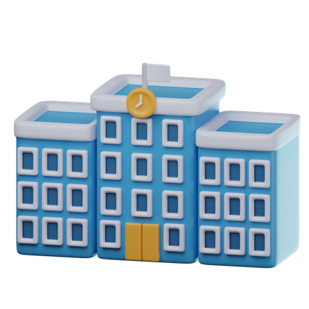 Edifício escolar  3D Icon