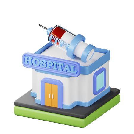 Edifício Hospitalar  3D Icon