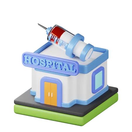 Edifício Hospitalar  3D Icon