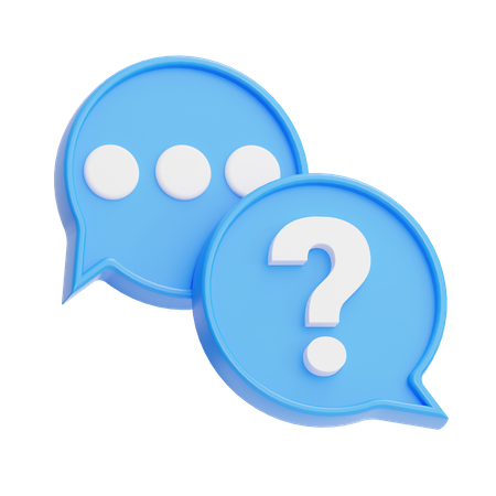 Pregunta de chat  3D Icon