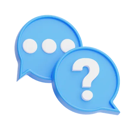 Pregunta de chat  3D Icon
