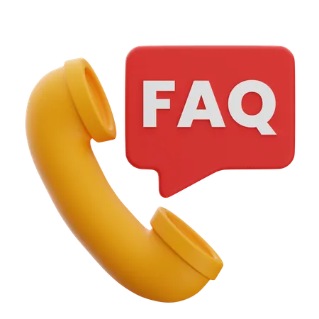 Llamada de preguntas frecuentes  3D Icon