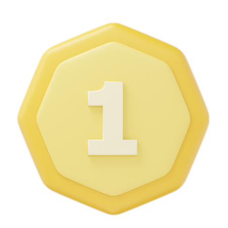 Première médaille d'or  3D Icon