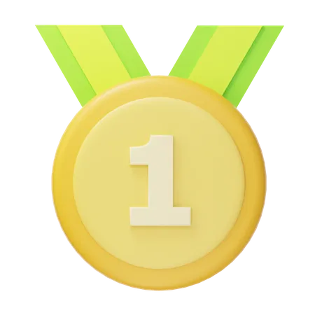 Première médaille d'or  3D Icon
