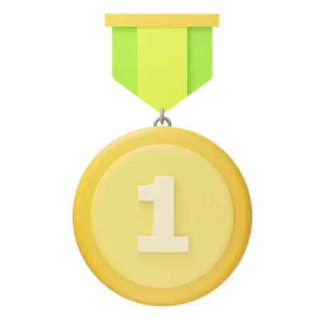 Première médaille d'or  3D Icon