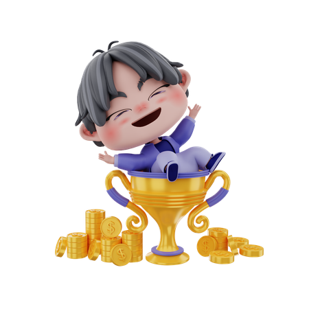 Prêmio Empresarial  3D Icon