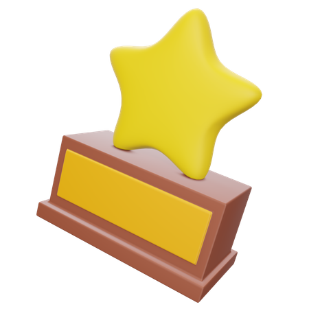 Prêmio estrela  3D Illustration