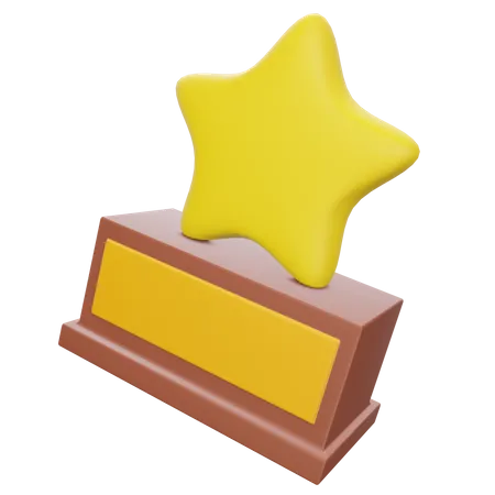 Prêmio estrela  3D Illustration