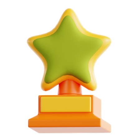 Prêmio troféu estrela  3D Icon