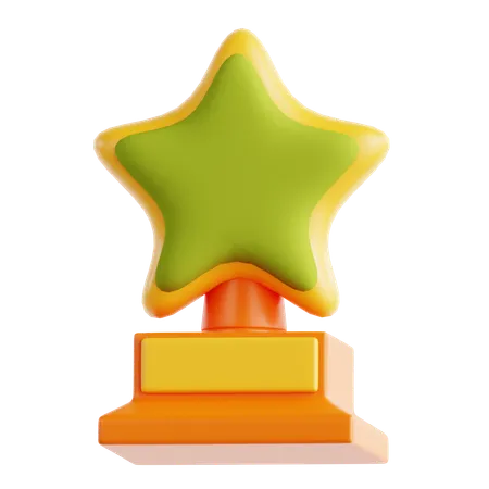 Prêmio troféu estrela  3D Icon