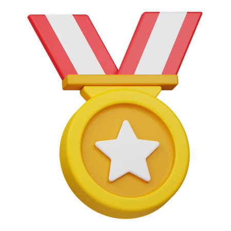 Premio medalla estrella  3D Icon