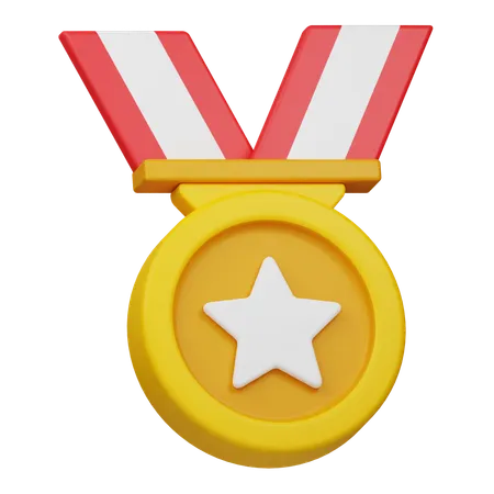 Premio medalla estrella  3D Icon