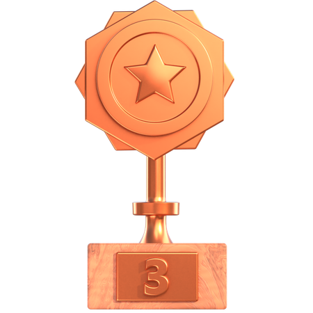 Premio trofeo de bronce  3D Icon