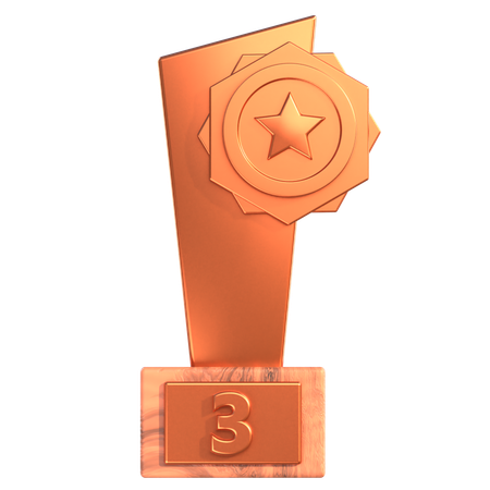 Premio trofeo de bronce  3D Icon