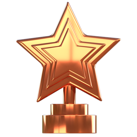 Premio trofeo de bronce  3D Icon