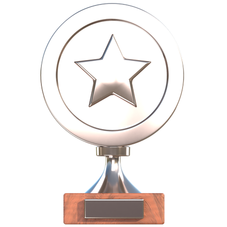 Premio trofeo de plata  3D Icon