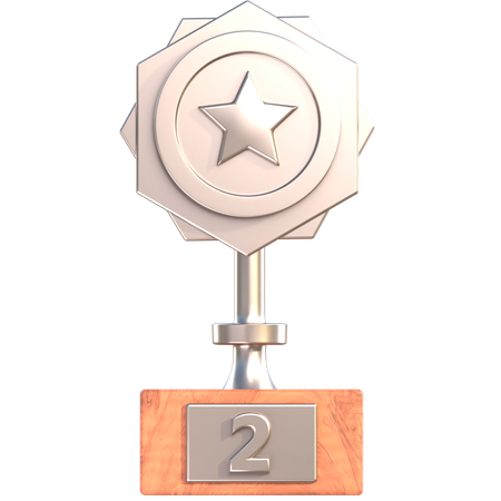 Premio trofeo de plata  3D Icon