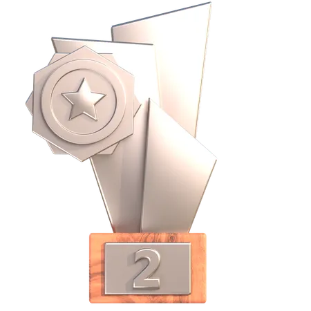 Premio trofeo de plata  3D Icon
