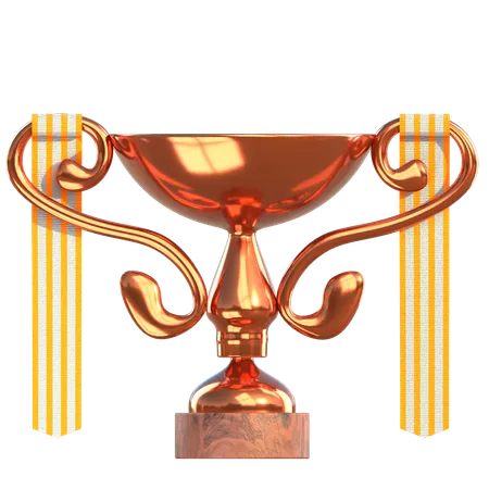 Prêmio troféu bronze  3D Icon