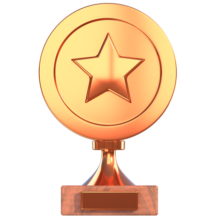 Prêmio troféu bronze  3D Icon