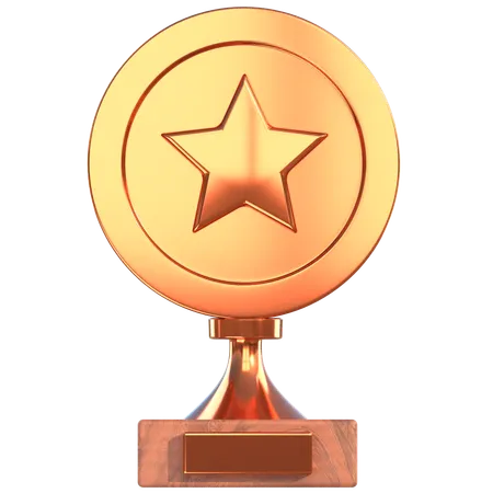 Prêmio troféu bronze  3D Icon