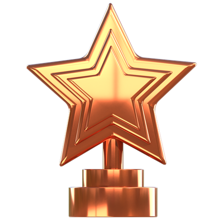 Prêmio troféu bronze  3D Icon