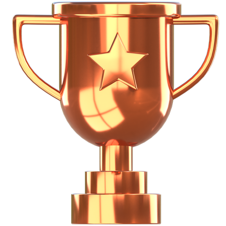 Prêmio troféu bronze  3D Icon