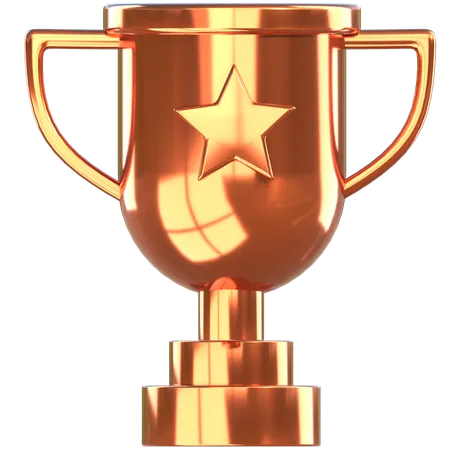 Prêmio troféu bronze  3D Icon