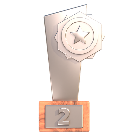 Prêmio troféu de prata  3D Icon