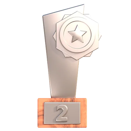 Prêmio troféu de prata  3D Icon