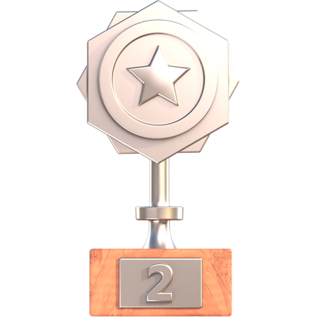 Prêmio troféu de prata  3D Icon