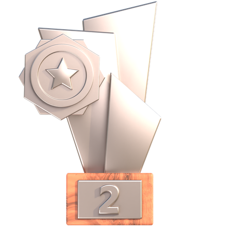 Prêmio troféu de prata  3D Icon