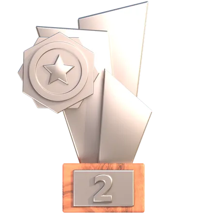 Prêmio troféu de prata  3D Icon