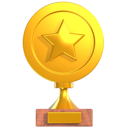 Prêmio troféu de ouro  3D Icon