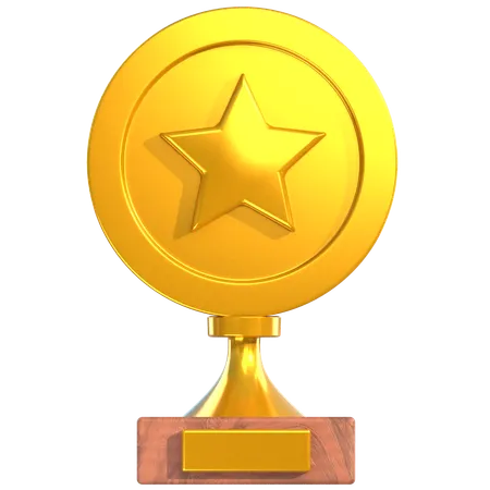 Prêmio troféu de ouro  3D Icon