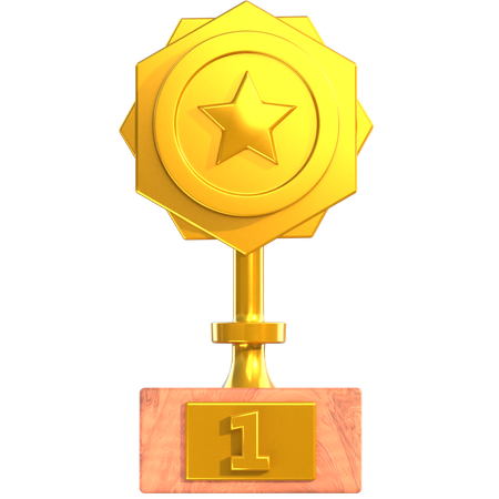 Prêmio troféu de ouro  3D Icon