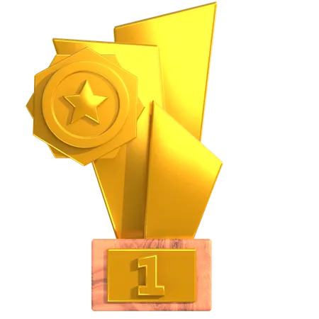 Prêmio troféu de ouro  3D Icon