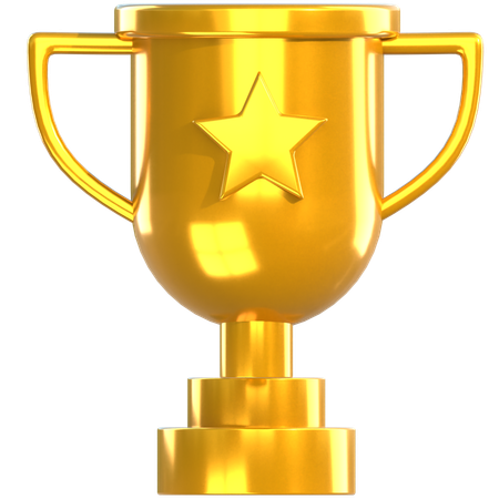 Prêmio troféu de ouro  3D Icon