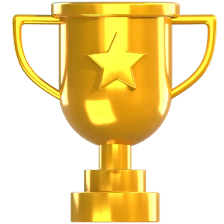 Prêmio troféu de ouro  3D Icon