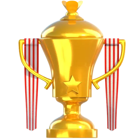 Prêmio troféu de ouro  3D Icon