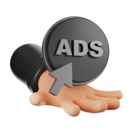 Premium Ad Click  3D Icon