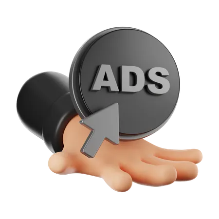 Premium Ad Click  3D Icon