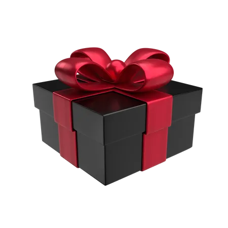 Premium Black Gift Box  3D Illustration
